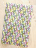 Custom Printed Jelly Sheet with a Pastel Color Plaid Peeps Design