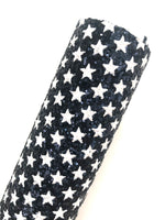 Premium chunky glitter navy blue with white stars