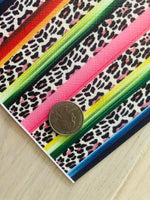 Serape Strips with Leopard Background