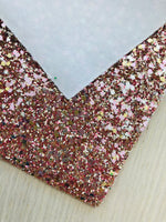 Mixed Pink Chunky Glitter Fabric