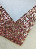 Mixed Pink Chunky Glitter Fabric