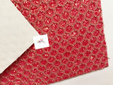 Gold Lace Over Chunky Glitter Fabric Sheet - 4 Color Options