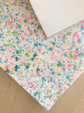 Lux White Chunky Glitter Fabric Sheet with Butterfly Shaped Glitters