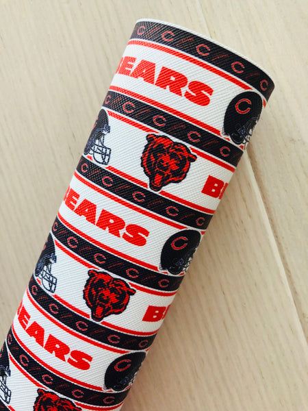 Printed Faux Leather Chicago Bears