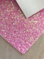 LUX Pink Chunky Glitter - Felt Backing