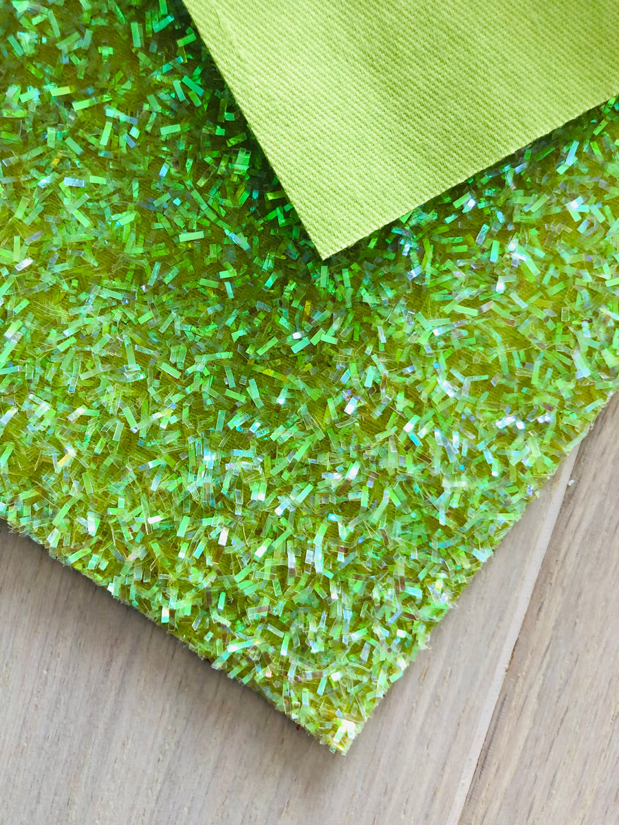 Green Tinsel Fabric Sheet UniqueRTS Leather