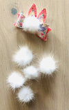 Mini Pom Pom, White Pom Pom, Set of 5