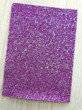 Lux Fuchsia Chunky Glitter Fabric Sheet