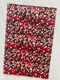 Custom Printed Smooth Leather Watercolor Red and Golden Dots