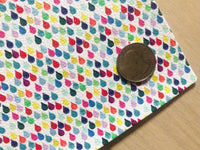 Custom Printed Pebbled Leather Water Droplets