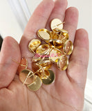 12mm Tray Stud Cabochons Earring Setting 10pcs - 5 Color Options