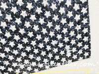 Premium chunky glitter navy blue with white stars