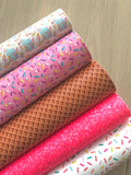 Custom Printed Smooth Leather Ice Cream Sprinkles - Felt Backing