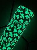 Printed Glow in the Dark Faux Leather Sheet - Ghost