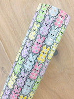 Custom Printed Jelly Sheet with a Pastel Color Plaid Peeps Design