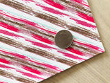 Custom Printed Smooth Faux Leather with a Brushstroke Design