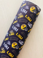 Printed Faux Leather College Sports Team LSU