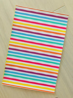 Printed Faux Leather Rainbow Color Strips