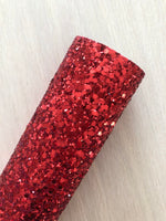 LUX Red Chunky Glitter Fabric Sheet