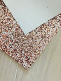 LUX Gold and White Chunky Glitter Fabric - Soft Felt Backing