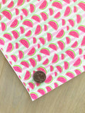 Printed Pebbled Faux Leather Watermelon Design