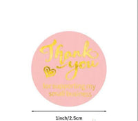 Thank You For Supporting My Small Business Stickers (Set of 50 stickers)