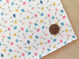 Custom Printed Smooth Leather with a Minimalist Floral Design
