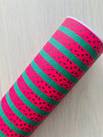 Printed Faux Leather Watermelons