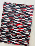 Custom Printed Smooth Leather Plaid, Leopard Brushstrokes - Soft Felt Backing