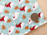 Custom Printed Smooth Leather Christmas Flying Pig Design  - Soft Felt Backing