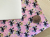 Custom Printed Smooth Leather Cow with Sunflowers - Felt Backing