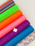 Premium Neon Chunky Glitter Fabric Sheet