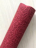 Embossed Lace Fabric Sheet - Fleece Backing